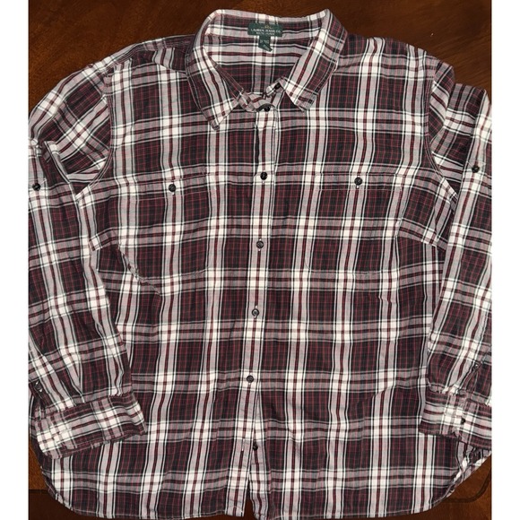 2 Lauren Ralph Lauren Women Country Western Cowgirl Plaid Shirts Both 3XL - Picture 7 of 11